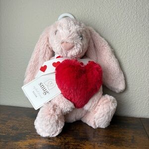 PINK BUNNY SOFT PLUSH with Heart & Bow Pink & Red Children’s Toy